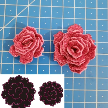 Noi 3D Rose Floare de metal de tăiere mor album foto album de hârtie card cadou DIY decorative mucegai șablon