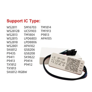 SP110E Bluetooth Smart Controller Led Pixel Controler de Lumină Pentru WS2812B WS2811 SK6812 WS2815 WS2813 RGBW Plin de Culoare Led Strip