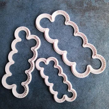 Noul DIY Fondant Tort Mucegai 3pcs dintr-O Bucata de Fondant Imprimare, Ștanțare Die Matriță Cookie Mucegai A1147