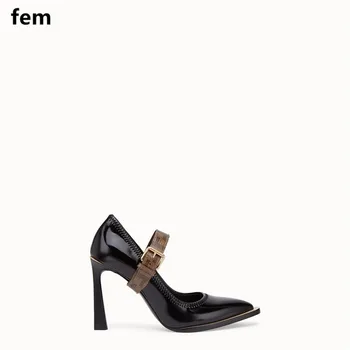 Femeie Toc Doamnelor Pantofi De Lux, De Ștergere De Curea Cataramă Pantofi Pentru Femei Pantofi Cu Tocuri De Femei Pompe Ciudat Tocuri Culoare Mixt Femme