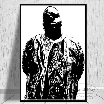 Notorious B. i.g Biggie Smalls Rapper Tupac Postere Si Printuri Panza Pictura de Perete de Artă Pop Decorative Decor Acasă Tablou