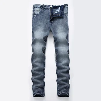 2019 Barbati de Brand Designer de Blugi Barbati Casual din Bumbac Drept Albastru Jean masculino Cowboy Jean homme Pantaloni Lungi dimensiune 28-42
