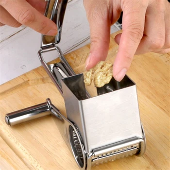 4buc Multifunctional din Otel Inoxidabil Răzătoare de Brânză Cu Recipient de Mână Rotative Shredder Cutter Slicer manivelă Bucátárie Instrument