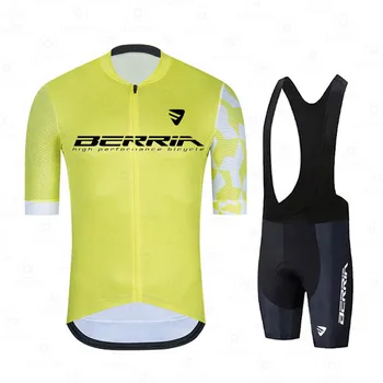 2021Summer Noi Ciclism de Îmbrăcăminte pentru Bărbați Ciclism Set Bicicleta Îmbrăcăminte Respirabil, Anti-UV Biciclete Uzura/Maneci Scurte Jersey Ciclism BERRIA