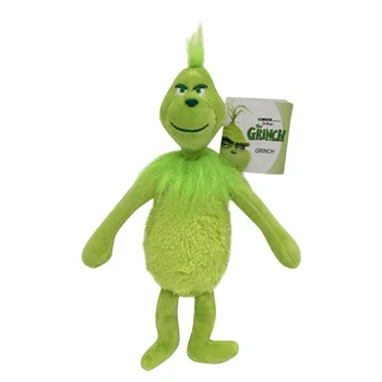 Grinched jucărie moale cadou de crăciun kawaii geek jucărie moale copil de cadou verde cu blană papusa