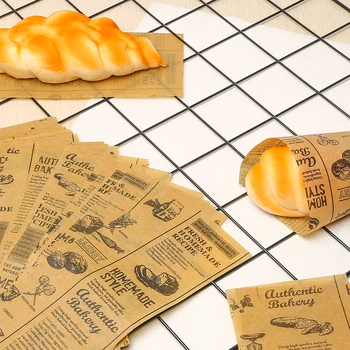 50pcs 25x10cm Coș de Alimente Garnituri de Ulei-dovada de hârtie Pentru Copt GRĂTAR Sandwich Fast-Food Tort Folie de Ambalare