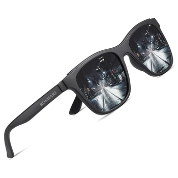 ROSHARI Pătrat Polarizat ochelari de Soare Barbati Femei Vintage TR90 Cadru de Conducere de Călătorie ochelari de Soare de sex Masculin zonnebril heren UV400