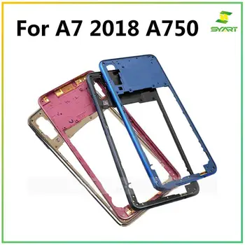 Mijloc Rama Pentru Samsung Galaxy A7 2018 A750F SM-A750 Mijlocul Cadru Panou Spate Carcasă din material Plastic Caz de Înlocuire Panou