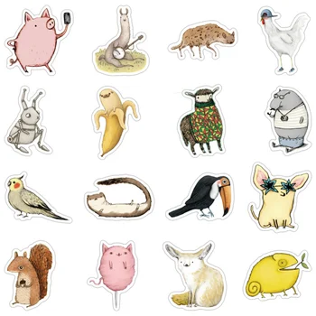 10/30 / 50PCS de Desene animate de Animale de Bagaje Slide Doodle Car Casca Notebook Decor Impermeabil Autocolante Jucării en-Gros