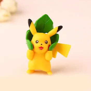 6pcs/set Anime Takara Tomy Pokemon Pikachu Papusa Pokemon Model de Jucărie Tort de Decorare pentru Copii figurina Jucarie Jucarii Copii