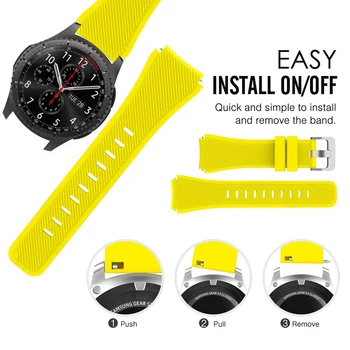 Pentru Samsung Galaxy Watch 3 45mm 46mm de Viteze S3 frontier Silicon 22mm Trupa Ceas smartwatch-bratara Huawei watch GT 2 Pro Curea