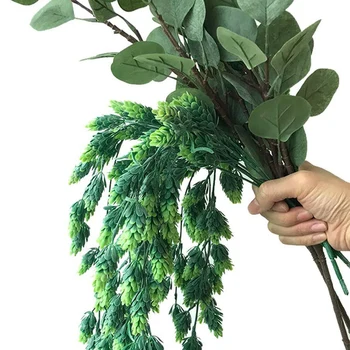 3Pcs Artificiale Flori de Hamei Ghirlandă de Viță de vie de Plante Fals Agățat de Viță de vie Verdeață Pentru Interior Exterior Veranda Flori Decor