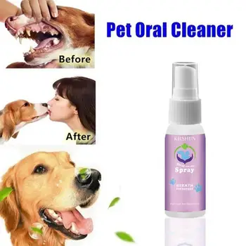 NAVĂ RAPIDĂ! Pisici Câini Anti Portabil Îngrijire Orală Dentare Spray Pet Spray de gură Rău de Dinți, Deodorant Tratament Miros Elimina TSLM1