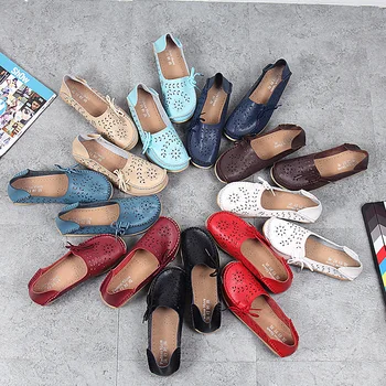 Femei De Moda Pantofi Plat Vara Oxford Mocasini Plus Dimensiunea Femei Pantofi De Diferite Culori Balerini Casual Din Piele Pantofi