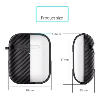 Noua Fibra de Carbon Caz Pentru Apple Airpods 1 2 Caz Bluetooth Căști fără Fir Acoperă Pentru Apple aer păstăi 1 2 Încărcarea Cutie Protector