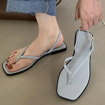 Vara Sandale pentru Femei de Moda Fund Plat de sex Feminin Clip Toe Pantofi în aer liber, Plaja Doamnelor Sandale Femei, sandale papuci flip-flops