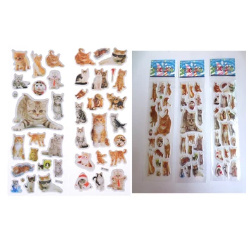 3 Foaie/lot PVC cu Bule de Abțibilduri Pisică Câine Seria Princess Sticker Album Bubble Autocolante Kawaii Recompensa Jucarii Copii
