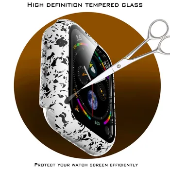 PC-ul Leopard de Imprimare se Acoperă cu Sticlă de Film pentru Apple Watch SE Acoperă Seria 6 5 4 3 IWatch Ecran Protector Bara 40mm44mm 38mm 42mm