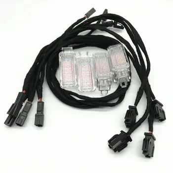 Masina Interior LED Roșu Lumină de Avertizare Ușă Cablu Stoarce fasciculului de upgrade Pentru Audi A3 A4 B7 B8 B9 A5 A6 C7 C8 A7 A8 S8 Q3 Q5 Q7 TT