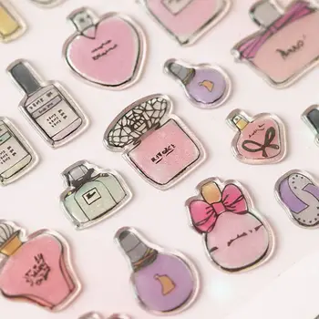 Coreeană Amuzant Sticle de Parfum 3D Autocolante Hobby Scrapbooking Material Drăguț Acrylic Bijuterie Notebook Jurnal de Decorare Papetărie