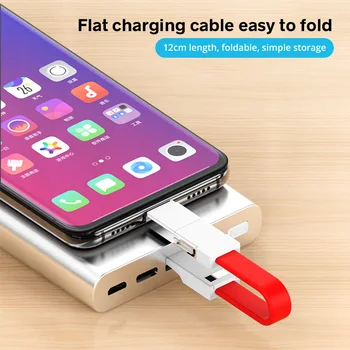 3 în 1 Cablu USB Micro USB de Tip C Cablu Pentru iPhone XR X Magnetice Scurt Cablu de Alimentare de Încărcare Banca de Date Cablu Breloc Cablu de Încărcare