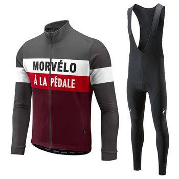 De înaltă Calitate, cu Maneca Lunga Morvelo Echipa de Toamnă Respirabil Topuri Tricouri de Ciclism 2021 noi maneca Lunga Ciclism Îmbrăcăminte set