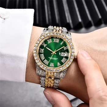 Moda Diamond Copia Barbati Brand de Lux Ceasuri de Aur Ceas Analog Quartz Movt Unice de Bijuterii ceasuri de Mînă Pentru Băiat Cadouri часы мужские