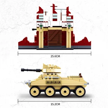 SLUBAN Militare WW2 Tank Cetatea Moto Blocuri Set Sovietice, Armata germană Soldat Cărămizi Clasic Model de Kit de Jucarii Copii, Baieti