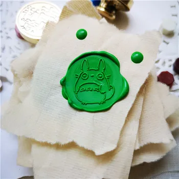 Totoro Pisica de Mare Drăguț Ceara de Sigiliu Timbru Kit Invitatie de Nunta Ceară de Timbru Kituri Personalizate Ceară Sigiliu Hârtie mâner de Lemn sigilii