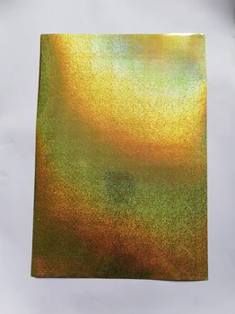 Noi de 50 de Microni Grosime A4 Gol Stralucitor Pulbere de Aur la fața Locului Autocolant Holograma de pe Etichetă de Hârtie pentru Imprimanta LASER