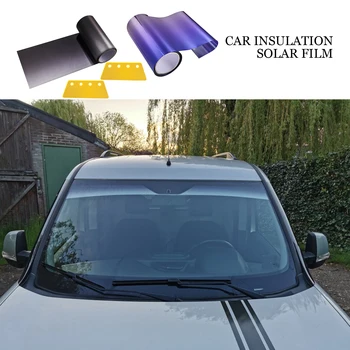 Auto Frontal Parbriz Parasolar Protecție Umbra Autocolant Fereastra Parasolar Benzi de Izolare Termică Tentă Film 150x20cm