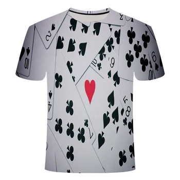Brand Poker t-shirt Carti de Joc Joc Haine Tricouri Las Vegas Tricou Topuri Topuri Amuzant Bărbați 3d Tricouri Topuri Topuri