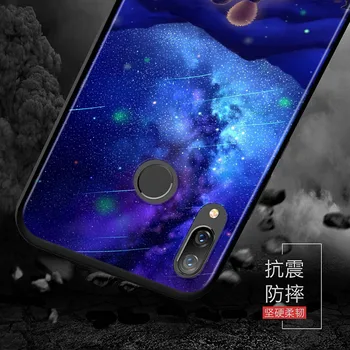 Cerul înstelat Pe timp de Noapte cu Capac de Silicon Pentru Huawei P40 P30 P20 Pro P10 P9 P8 Lite E Plus 2019 2017 5G Caz de Telefon