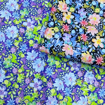 140x50cm Florale Flori Mici de Bumbac Digital de Cusut Tesatura, Ceea Femei Imprimate Purta Cămașă Rochie de Îmbrăcăminte pentru Copii Cârpă