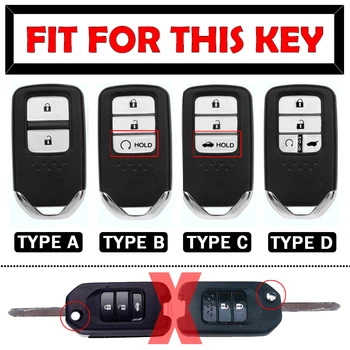 Lucrate manual din Piele Mașină de Caz-Cheie Pentru Honda Civic Oraș Vezel Acord HR-V CRV Polit Jazz Jad Crider Odyssey 2/3/4 Butonul Smart Key
