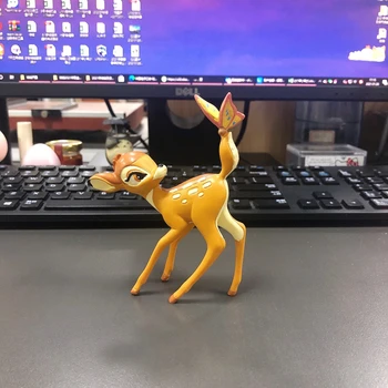 Disney 11cm Bambi Mini Cifre Versiune Q Bambi rășină de Acțiune Figura Jucării Modelul de Colectare de Jucării Pentru Decor Acasă de Ziua de Crăciun