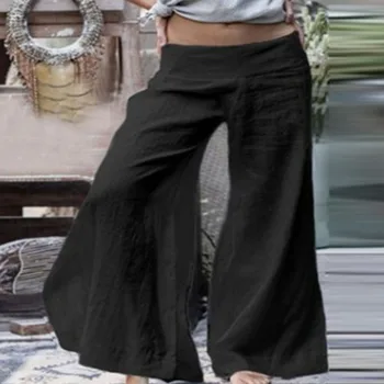 Femei de Moda de Talie Elastic Jogger Pantaloni Lungi 2021 Vintage Sport Loose Pant Streetwear Casual Solid Pantaloni Largi Picior Pantaloni 3XL