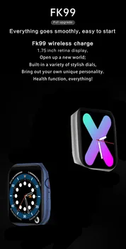 Original IWO FK88 Ceas Inteligent 2021 Bărbați Femei 44MM 1.75 Inch Bluetooth Apel Monitor de Ritm Cardiac FK88 Upgrade Smartwatch PK IWO W56