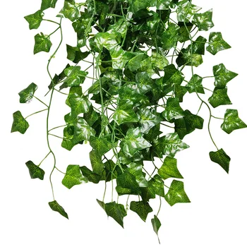LuanQI 6 Stil 1 buc Artificiale Perdeaua de Iederă coroană din Frunze de Plante de Viță de vie Fals Frunze Flori Cățărătoare Ridiche Verde Struguri, Pepene verde