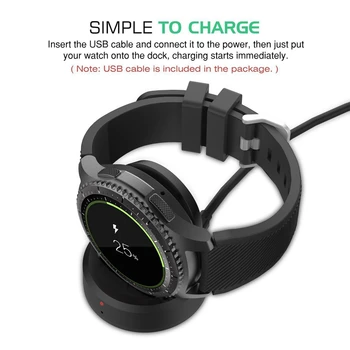 Wireless Charging Dock Incarcator Cradle Pentru Samsung Gear S3 Ceas Inteligent