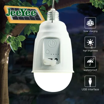 JeeYee Marca Solar Led Portabil în aer liber Lampa Led Reincarcabila cu LED Bulb Lampa de Încărcare Solară de Urgență Noapte de Camping Lumina