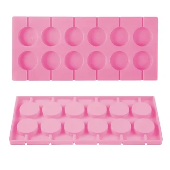 Drăguț de Flori Rotunde Silicon Lollipop Matrite Jeleu și Bomboane Forme de Tort Mucegai Varietate de Forme Tort de Decorare Forma de Silicon Bakeware