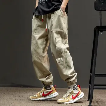 Barbati Casual Pantaloni Oversize 2021 Moda Nouă Bărbați Cargo Pant Harajuku Streetwear Pantaloni sex Masculin Culoare Solidă Glezna-lungime Pantaloni