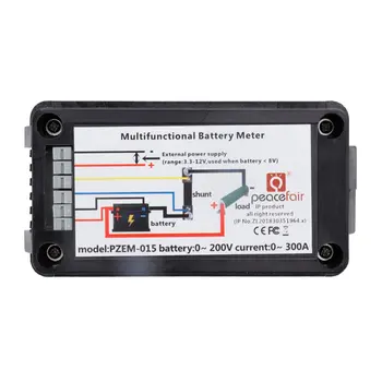 LCD Display DC Monitor Baterie Metru 0-200V Voltmetru Ampermetru se Potrivesc Masini RV Solar Durabil DC Monitor Baterie