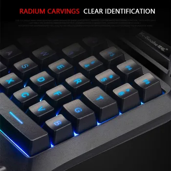 Tastatură de Gaming cu O singură mână RGB cu iluminare din spate Mini-Jocuri Tastatura Încheietura Restul Tastatura cu Fir Portabil Ergonomic pentru PC Gamer Echipamente