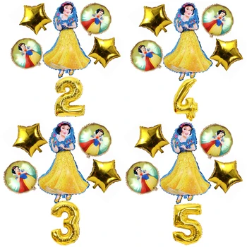 Disney Alba ca Zapada folie globos petrecere decoratiuni fată prințesă baloane cu heliu set copii favoruri jucarii decoratiuni baloane