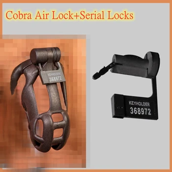 2021 Nou Design Aer Pin de Blocare Pentru Cobra Cușcă cu 5pcs Plastic Cod de Un timp de Blocare Dispozitiv de Castitate Accesorii de Blocare Jucarii Sexuale
