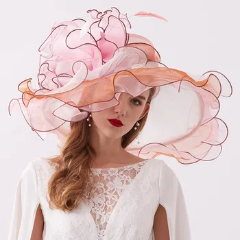 Moda pălării de nunta pentru mirese Seara Femei Pălării Elegante, formale de păr accesorii de Nunta 9 Culori de Mireasa