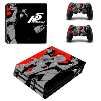 Persona 5 P5 PS4 Pro Piele Autocolant Decalcomanii de Acoperire Pentru PlayStation 4 PS4 Pro Console si Controller Piei de Vinil