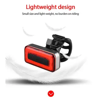Noua Lampă Spate de Încărcare USB Lampă de Avertizare Biciclete Echipate Cu Lampă Spate MTB Biciclete Rutiere de Lumină Accesorii pentru Biciclete